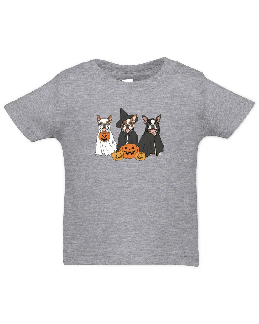 Ghost And Witch Boston Terrier