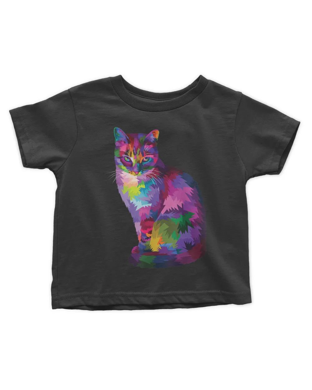 Cat for kitten lovers Colorful Geometric Cute Kitty Adoption QTCAT202211010006