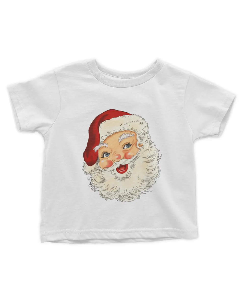 Retro Vintage Pink Santa Claus Christmas 6