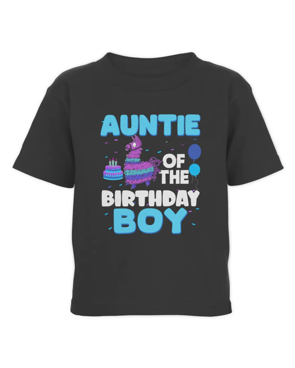 Auntie Of The Birthday Boy Fortnite Toddler Cotton Jersey T-Shirt black 2t