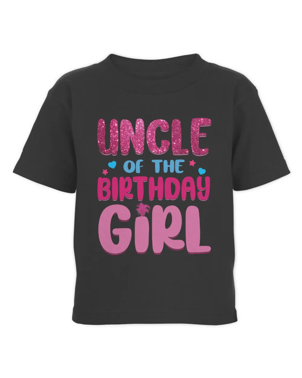 Uncle Of The Birthday Girl Toddler Cotton Jersey T-Shirt black 2t