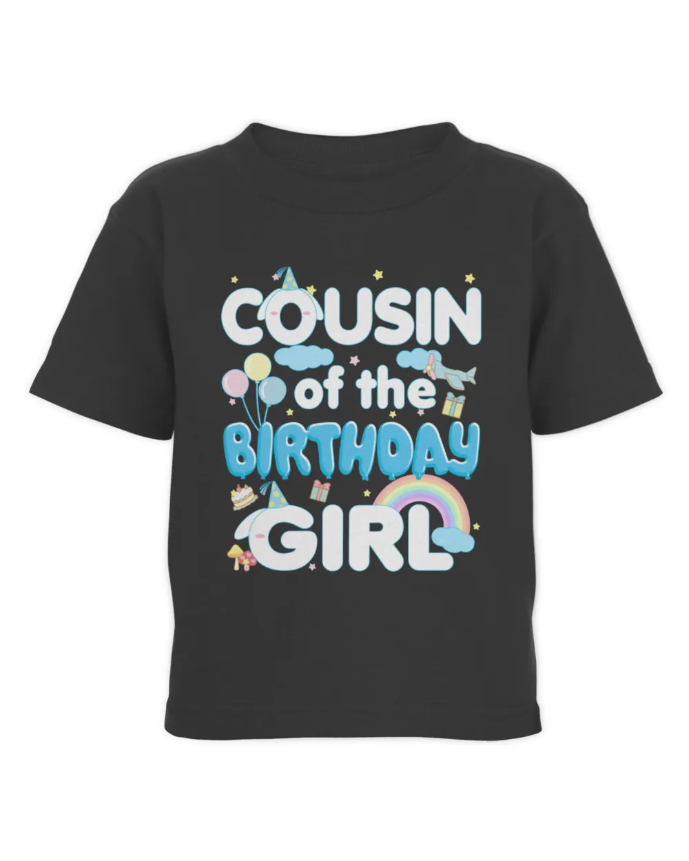 Cousin Of The Cinnamorol Birthday Girl Toddler Cotton Jersey T-Shirt black 2t