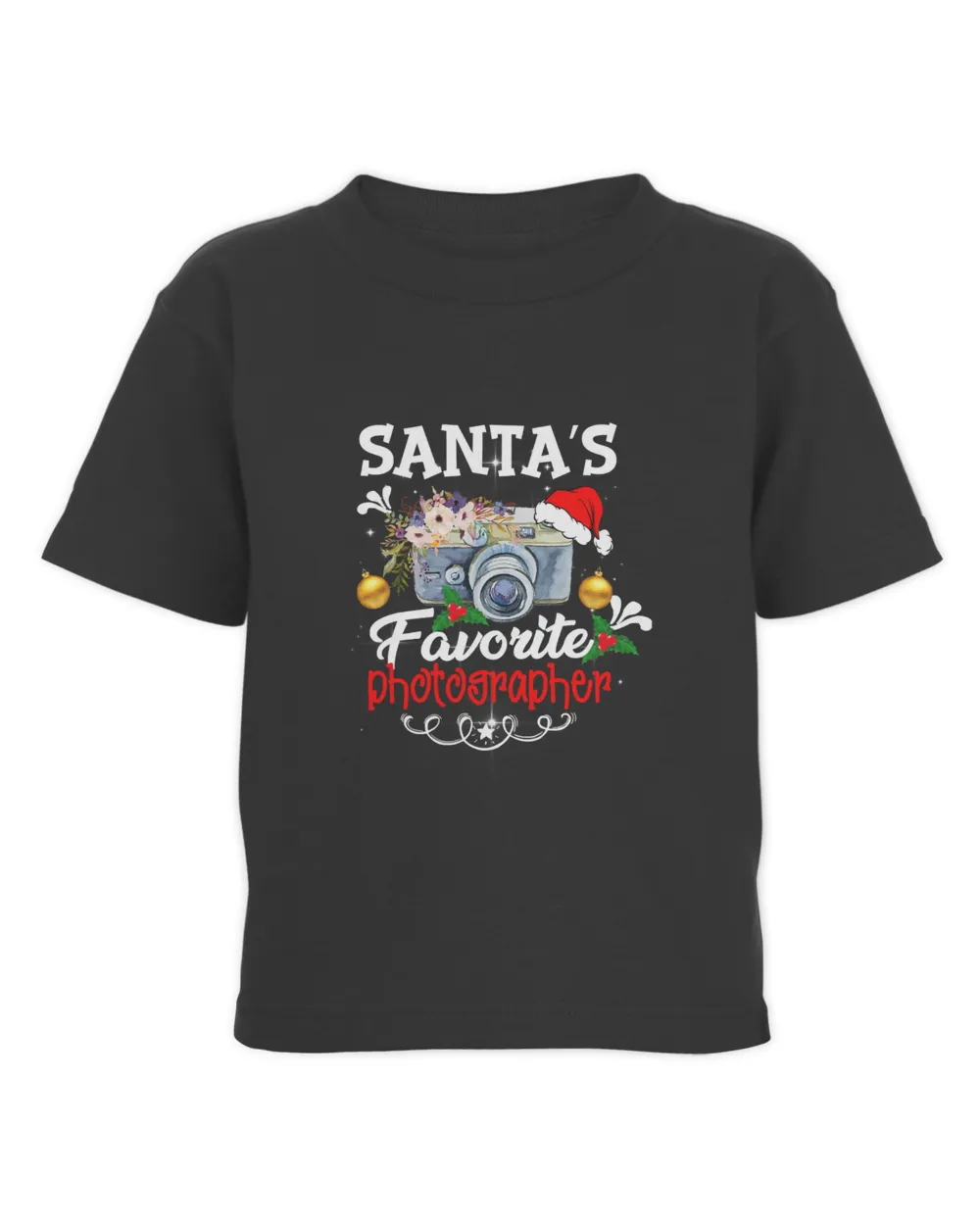 Santa's Favorite Photographer Chistmas Pajama Funny Gifts T-Shirt