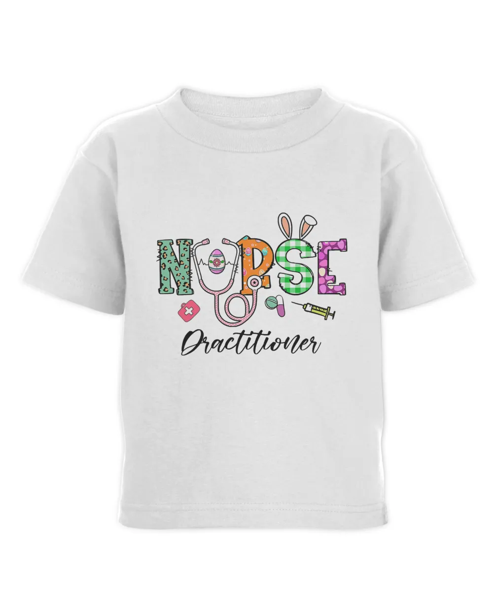 Nurse Practitioner Stethoscope Nursing Bunny Easter Day T-Shirt
