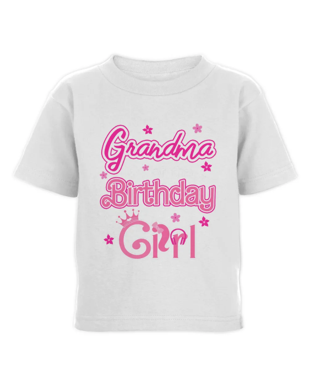 Grandma Of The Barbie Birthday Boy Toddler Cotton Jersey T-Shirt white 2t