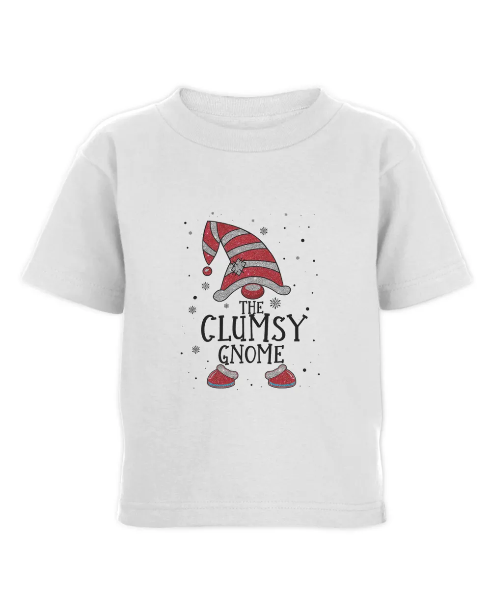 CLUMSY Gnome Buffalo Plaid Matching Christmas 2021 Pajama T-Shirt