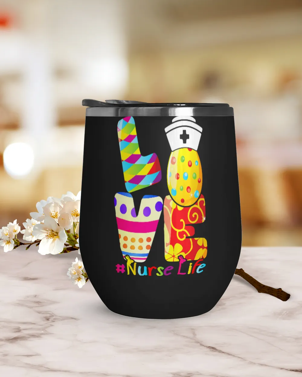 Nursing Stethoscope Scrub Life Nurse Bunny Easter Day T-Shirt