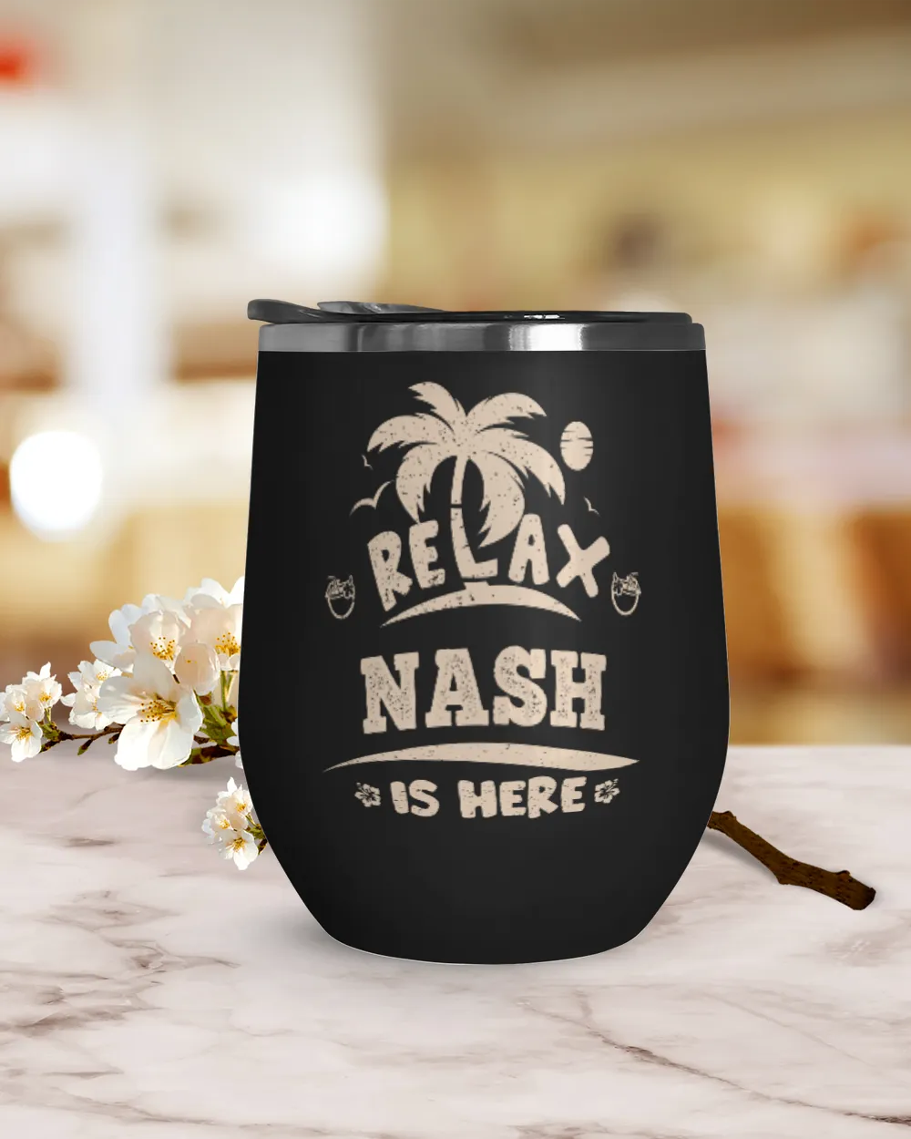 USL-96-Nash Wine Tumbler (12 oz) black 12oz