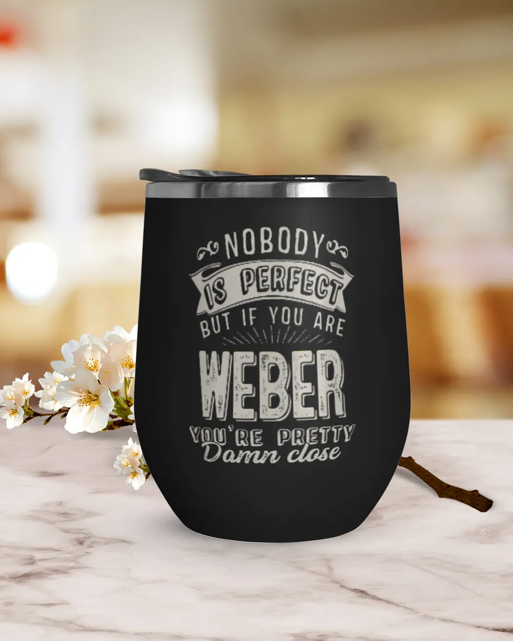 USL-94-Weber Wine Tumbler (12 oz) black 12oz