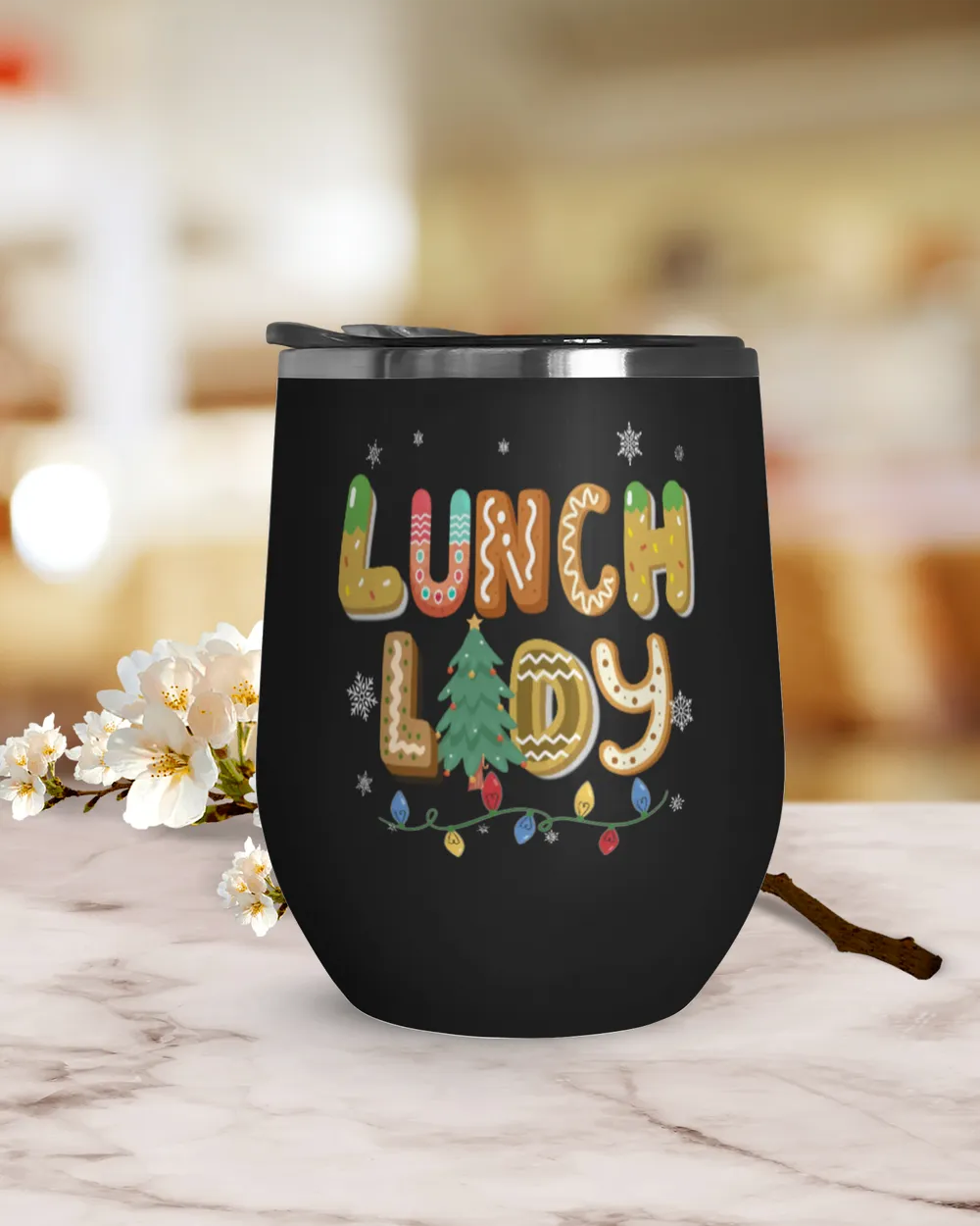 Funny Christmas Lunch Lady Squad Tumbler