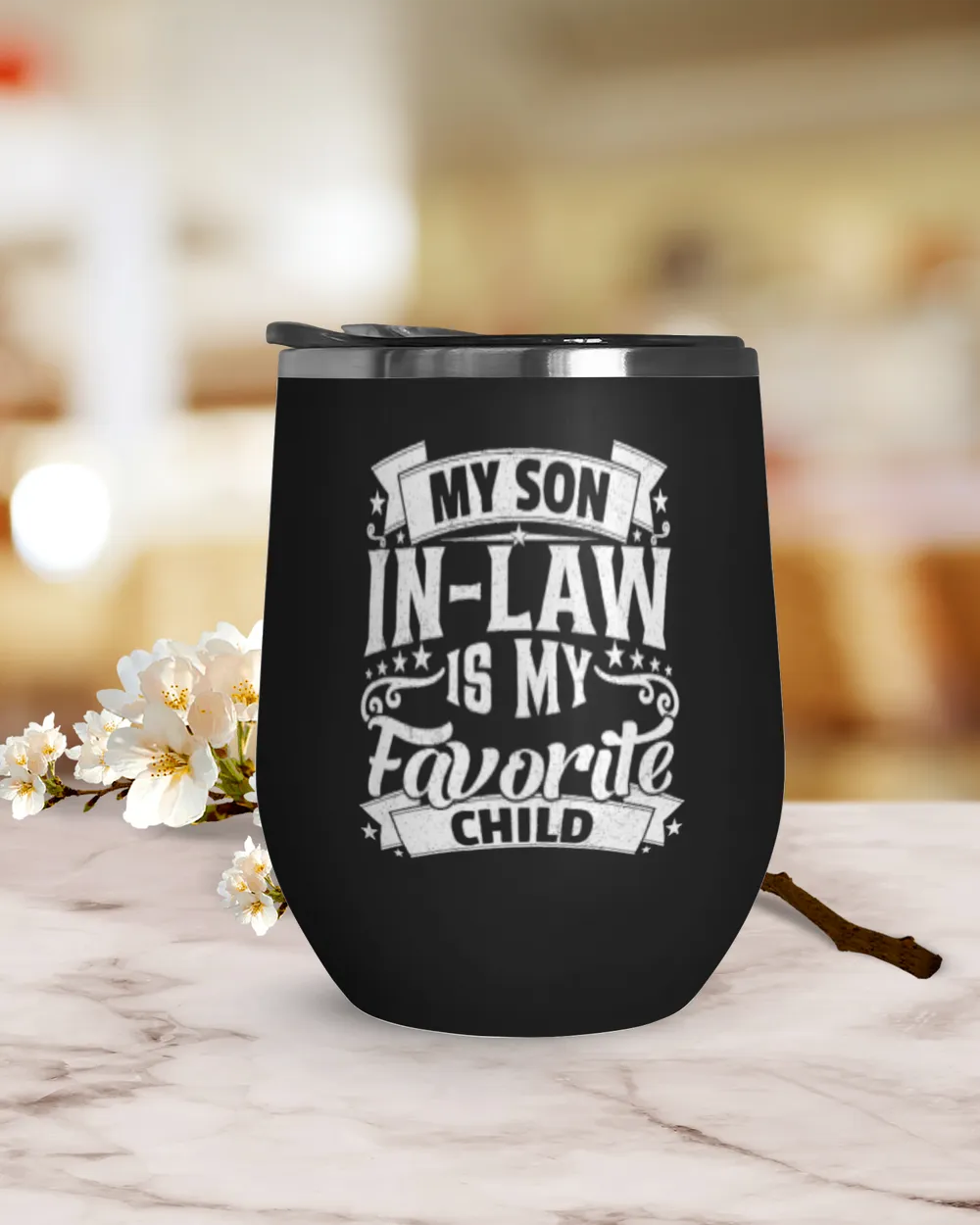 My Son-in-Law is My Favorite Child Ceramic Mug, Funny Mother In Law Coffee Mug, Gift For Mother-in-Law or Father in-Law Birthday Wine Tumbler (12 oz) black 12oz