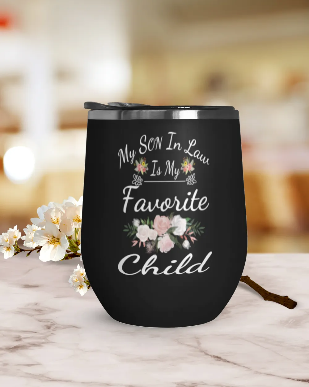 My Son-in-Law is My Favorite Child Ceramic Mug, Funny Mother In Law Coffee Mug, Gift For Mother-in-Law or Father in-Law Birthday Wine Tumbler (12 oz) black 12oz