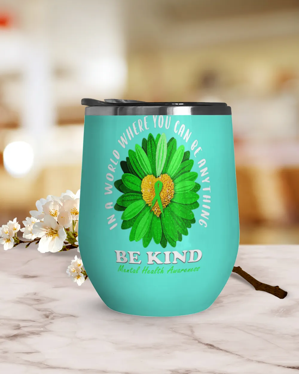 Be Kind Green Ribbon Sunflower Mental Health Awareness Gifts T-Shirt Hoodie Shirt