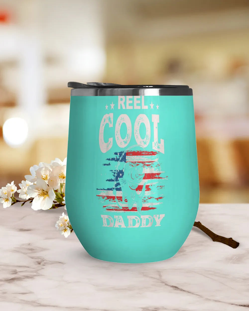 Mens Gift For Fathers Day Tee - Fishing Reel Cool Daddy T-Shirt