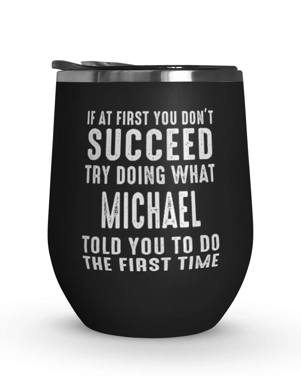 USL-39-Michael Wine Tumbler (12 oz) black 12oz