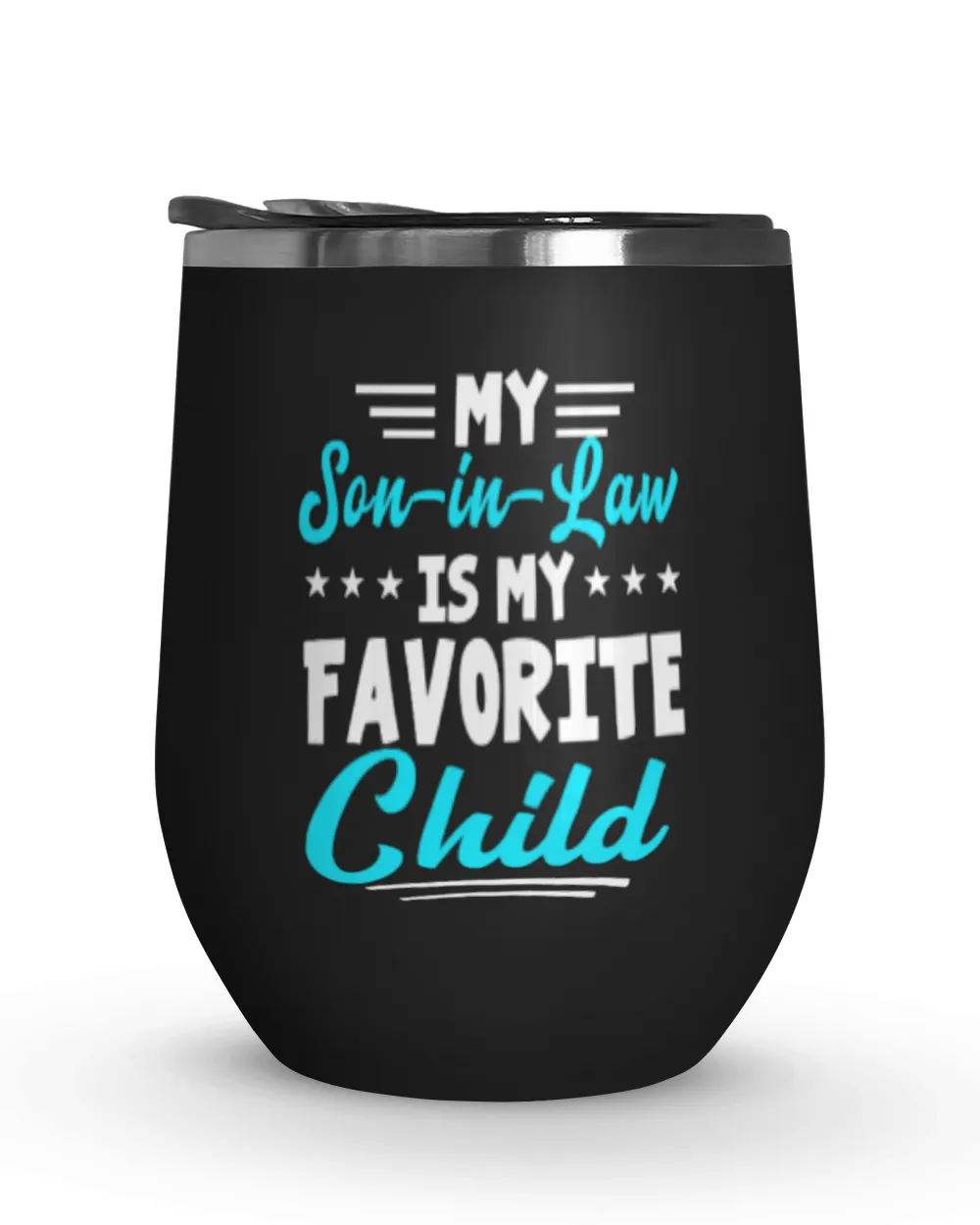 My Son-in-Law is My Favorite Child Ceramic Mug, Funny Mother In Law Coffee Mug, Gift For Mother-in-Law or Father in-Law Birthday Wine Tumbler (12 oz) black 12oz