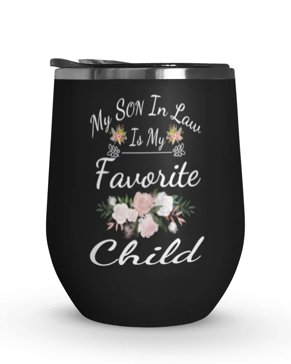 My Son-in-Law is My Favorite Child Ceramic Mug, Funny Mother In Law Coffee Mug, Gift For Mother-in-Law or Father in-Law Birthday Wine Tumbler (12 oz) black 12oz