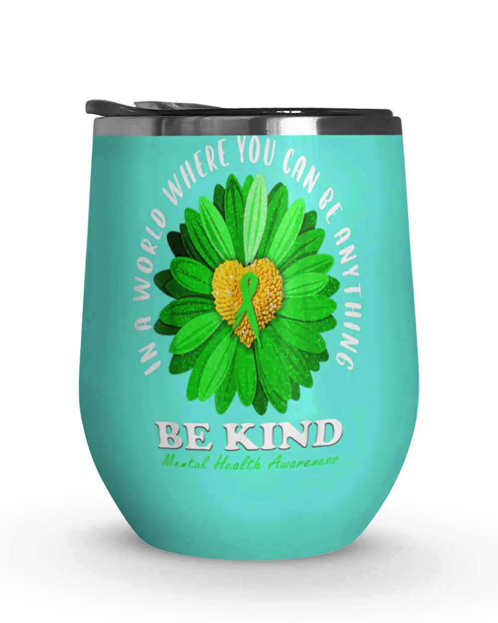 Be Kind Green Ribbon Sunflower Mental Health Awareness Gifts T-Shirt Hoodie Shirt