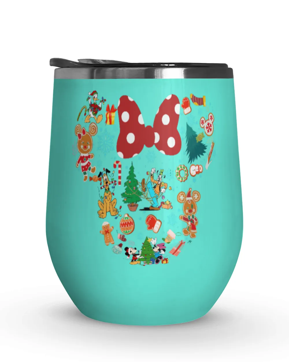 Mickey Christmas Things Wine Tumbler (12 oz)