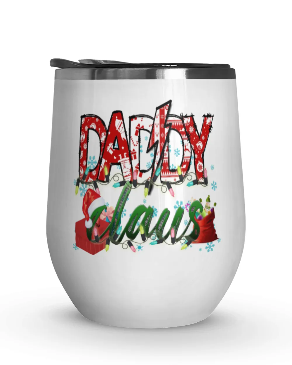 Daddy Claus Wine Tumbler (12 oz)