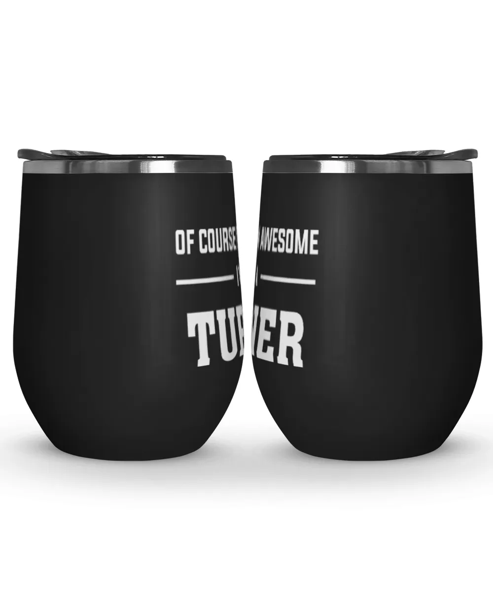 USL-25-Turner Wine Tumbler (12 oz) black 12oz