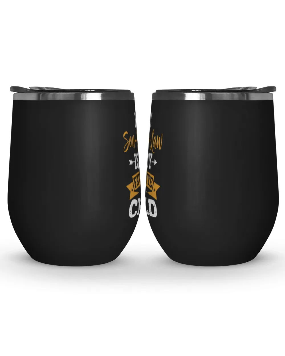 My Son-in-Law is My Favorite Child Ceramic Mug, Funny Mother In Law Coffee Mug, Gift For Mother-in-Law or Father in-Law Birthday Wine Tumbler (12 oz) black 12oz