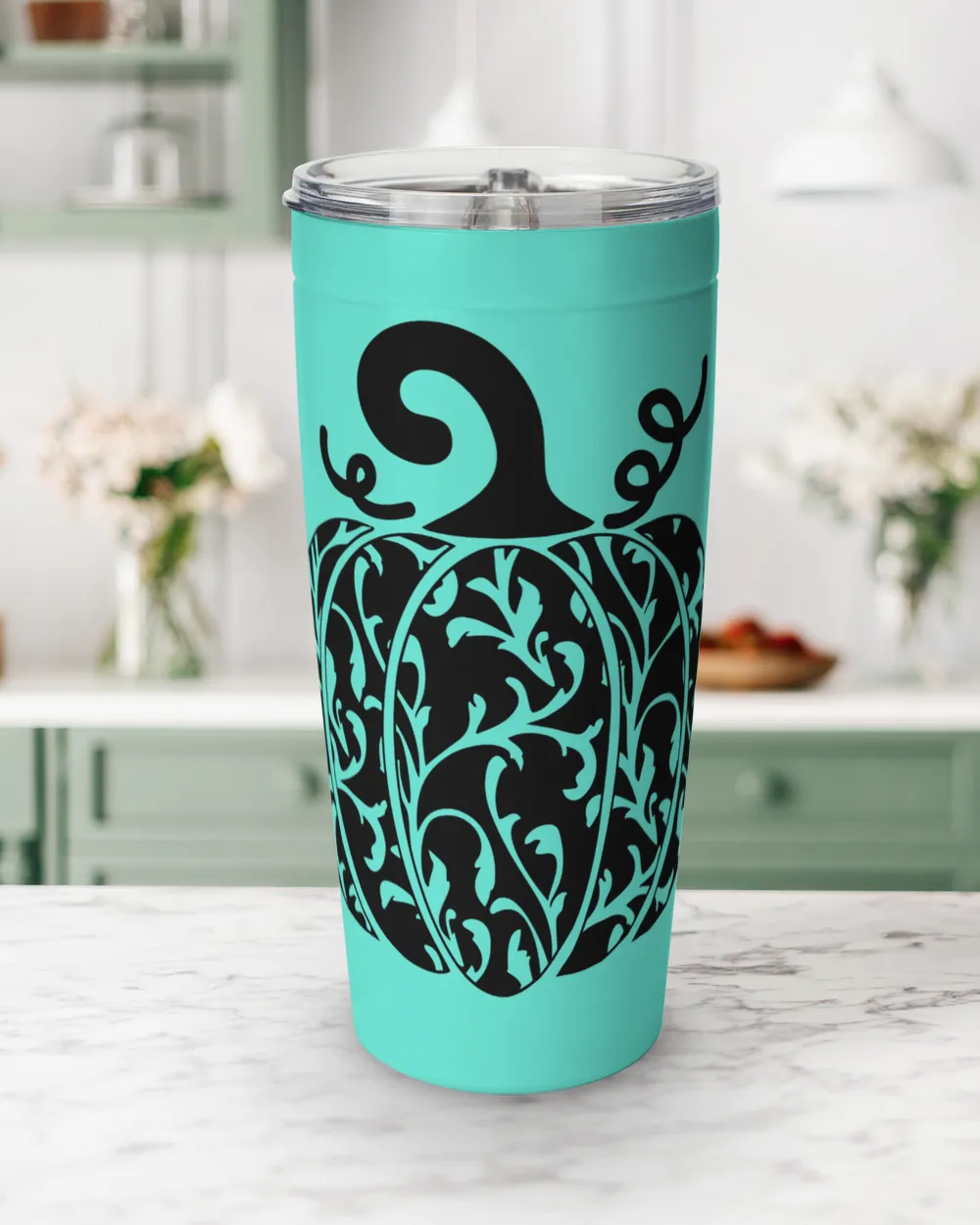 Floral Pumpkin Tumbler