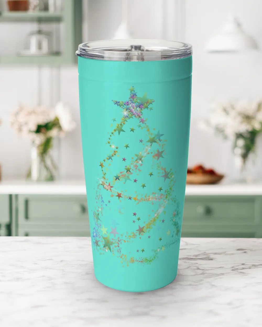 Christmas Tree Stars Tumbler