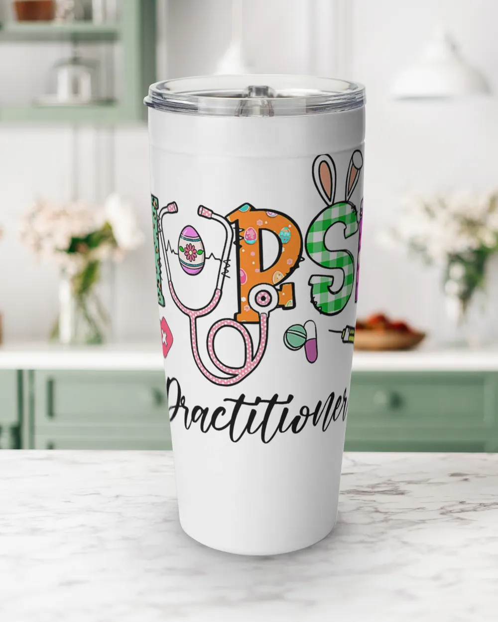 Nurse Practitioner Stethoscope Nursing Bunny Easter Day T-Shirt