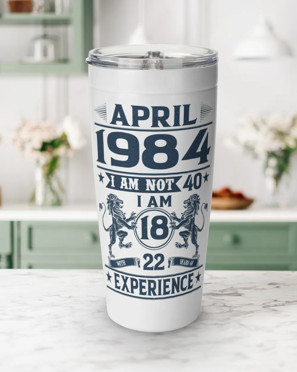 April 1984 USA12 Viking Tumbler (20oz) white 20oz