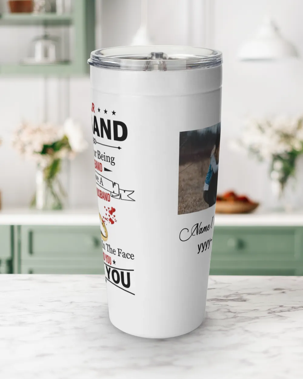 Personalized Husband Tumbler Thanks For Being My Husband
