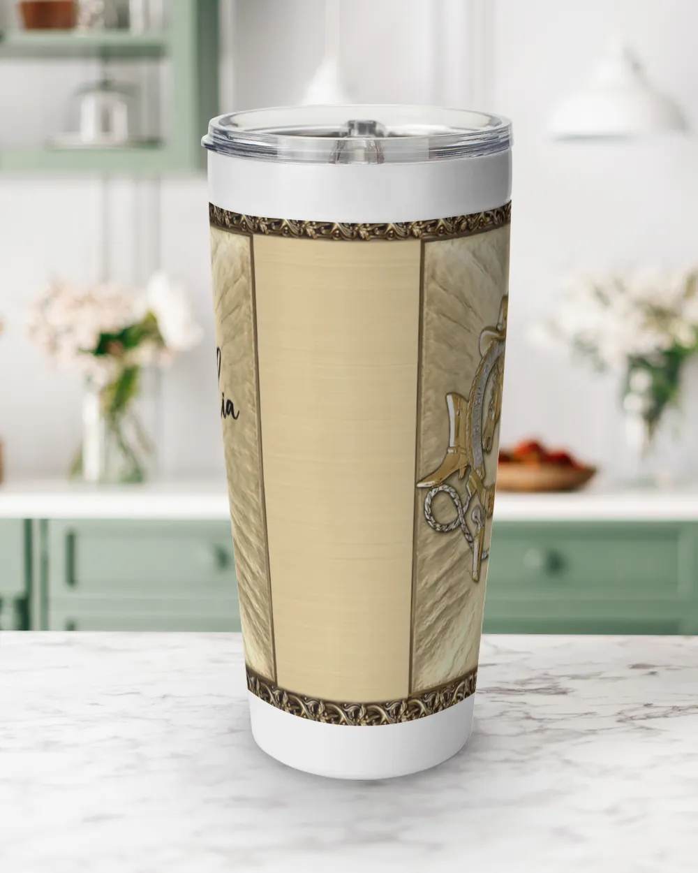 Personalized Custom Horse Bronze Tumbler