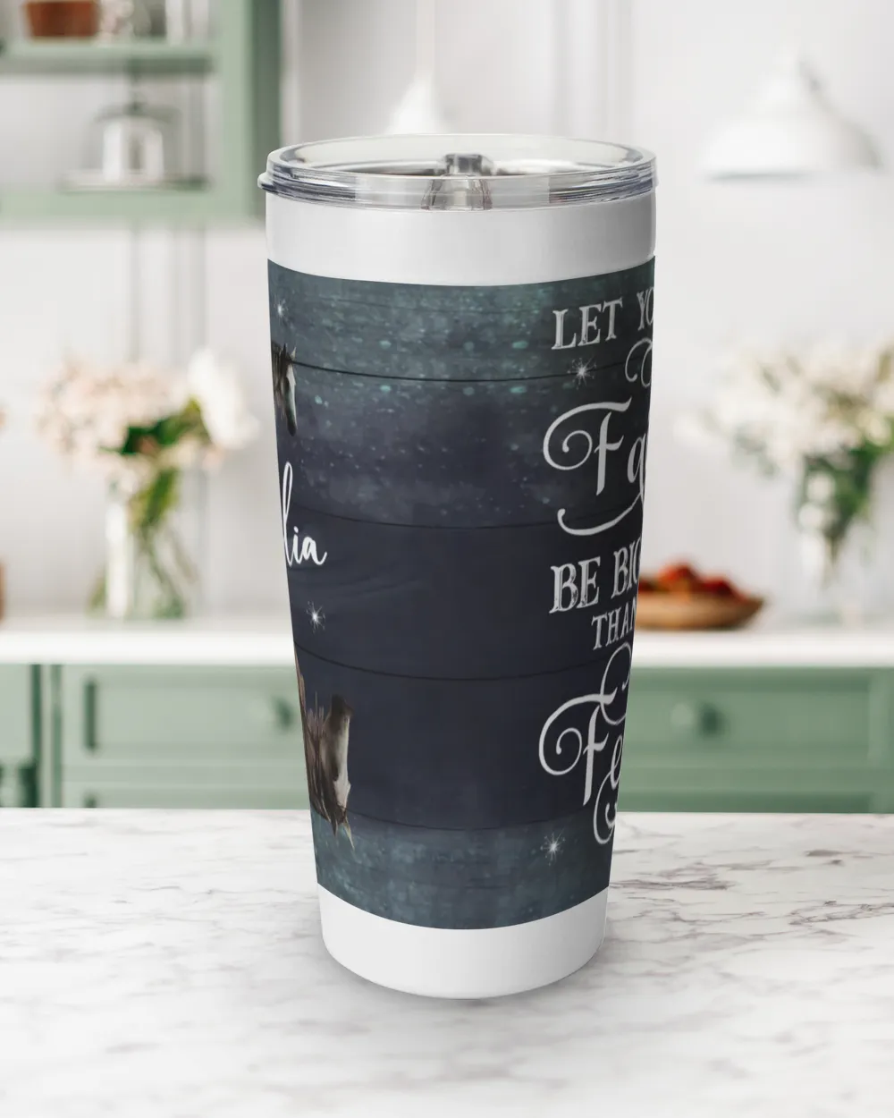 Personalized Custom Horse Faith Love Tumbler