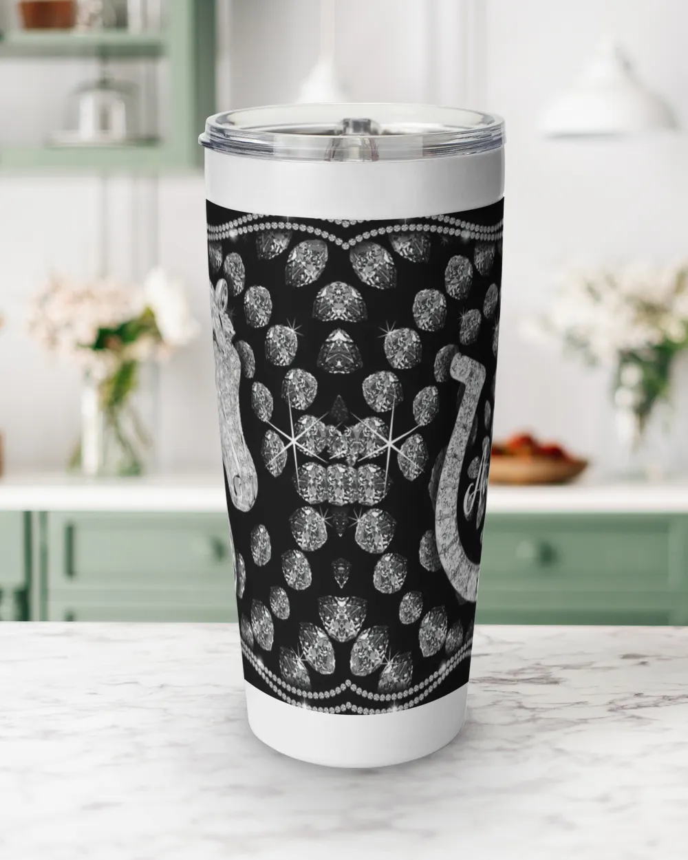 Personalized Custom Horse Jewelry Style Tumbler