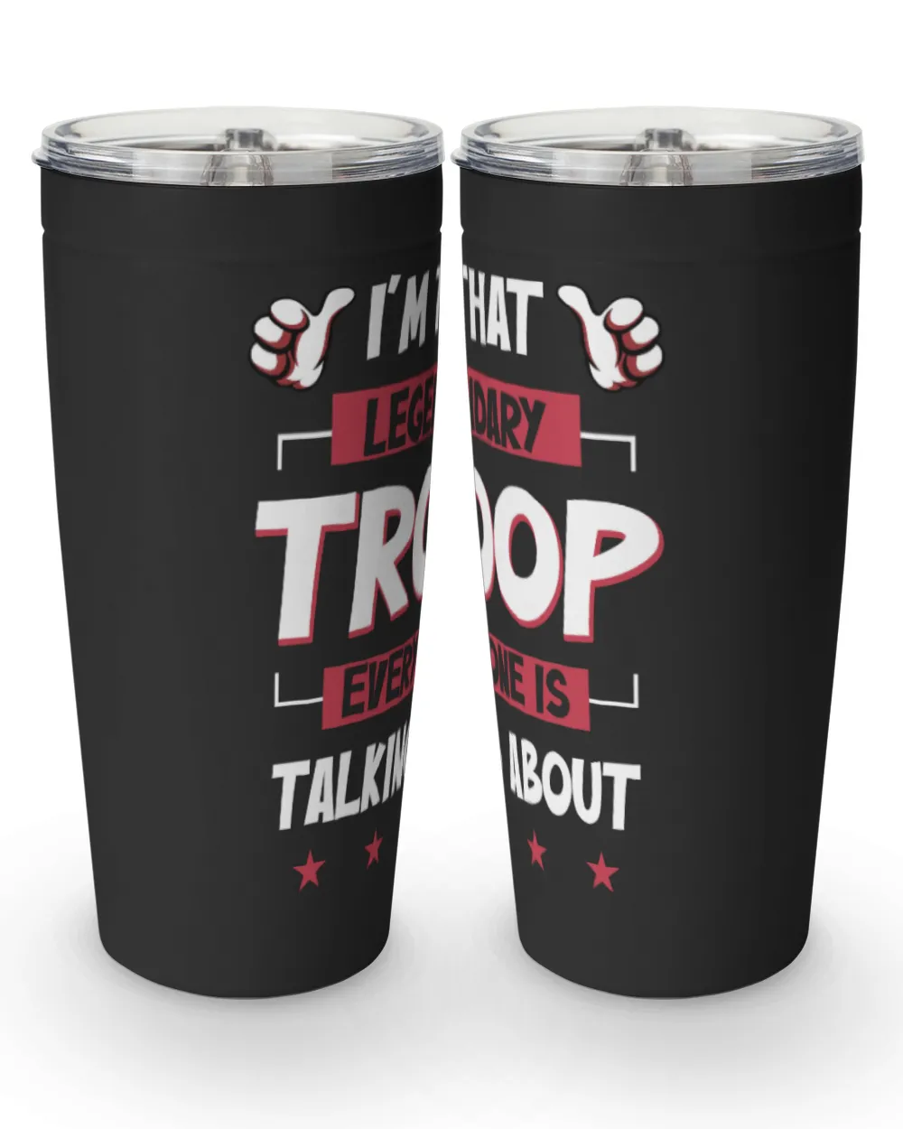 Fbus24827-Troop HE21 Viking Tumbler (20oz) black 20oz