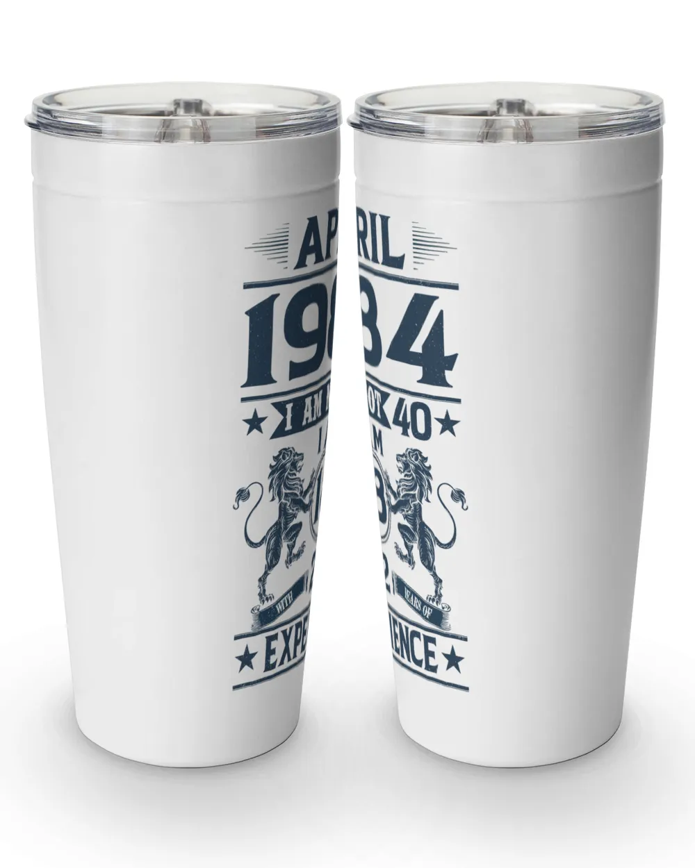 April 1984 USA12 Viking Tumbler (20oz) white 20oz