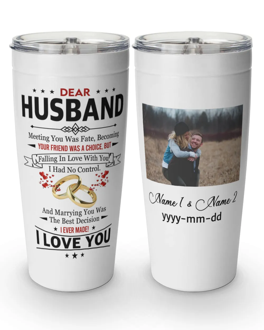 Personalized Husband Tumbler Meeting You Was Fate