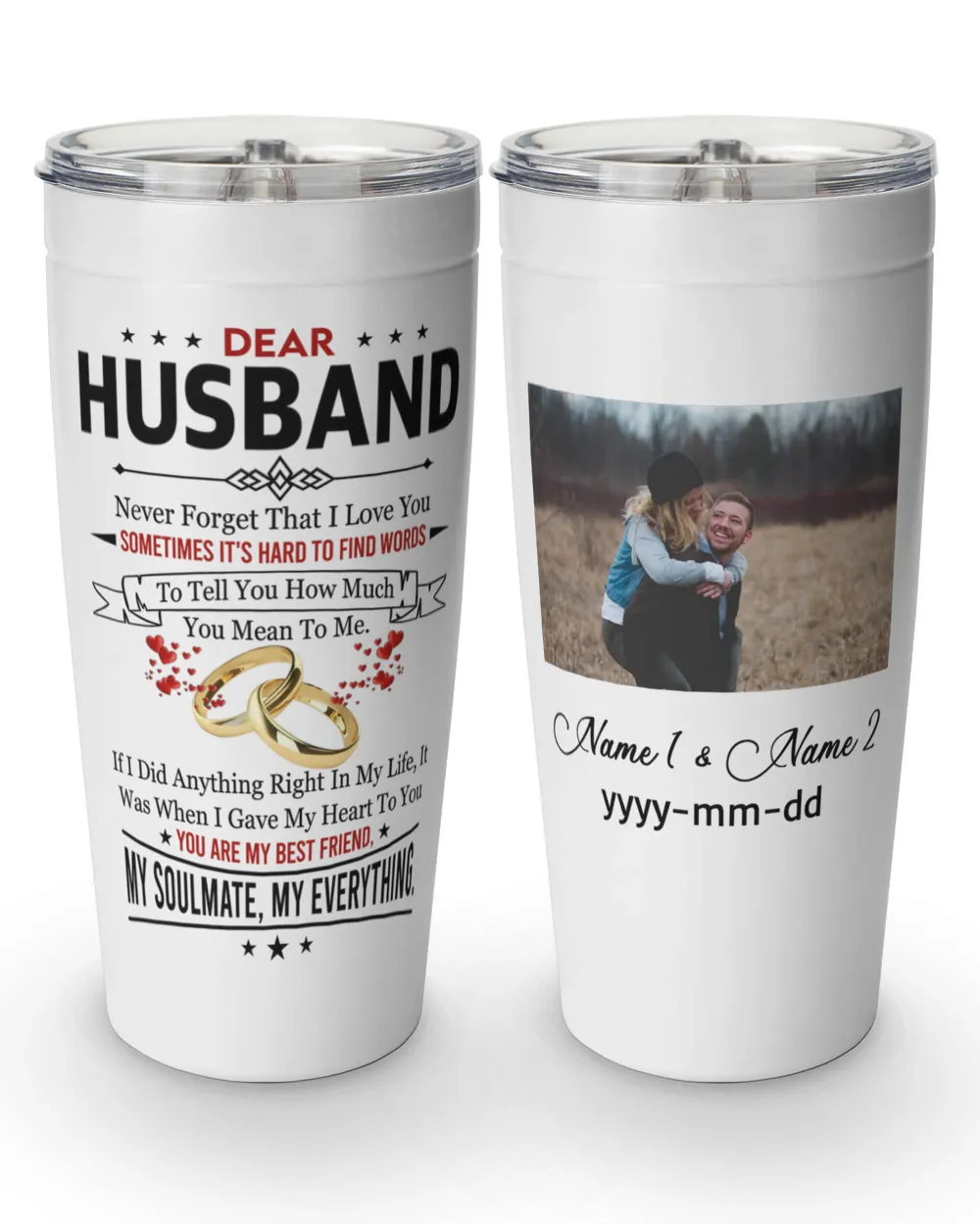 Personalized Husband Tumbler Sometimes It'S Hard To Find Words
