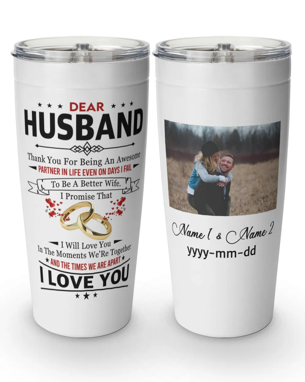 Personalized Husband Tumbler Thank You For Being An Awesome