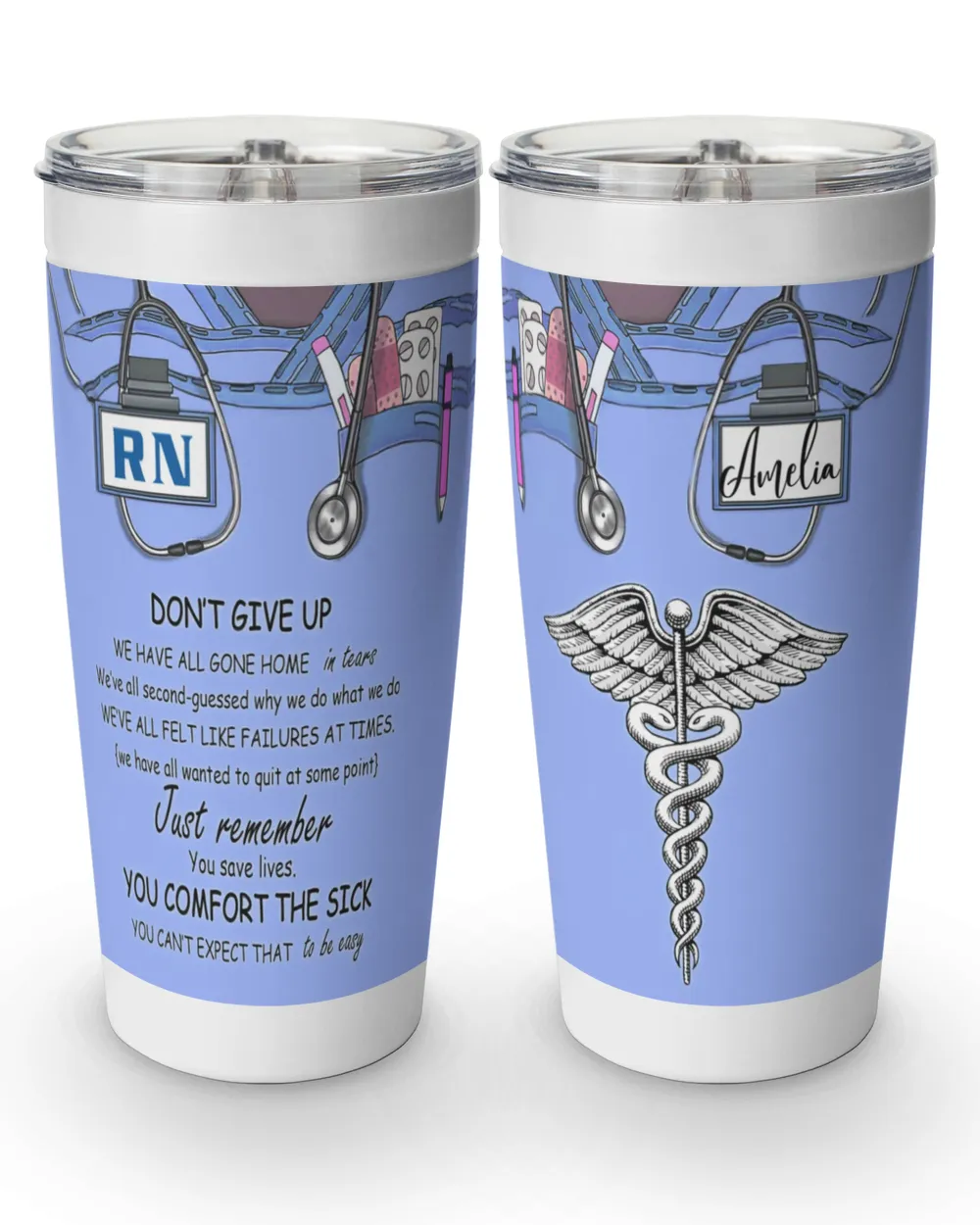 Personalized Custom Nurse Love Tumbler