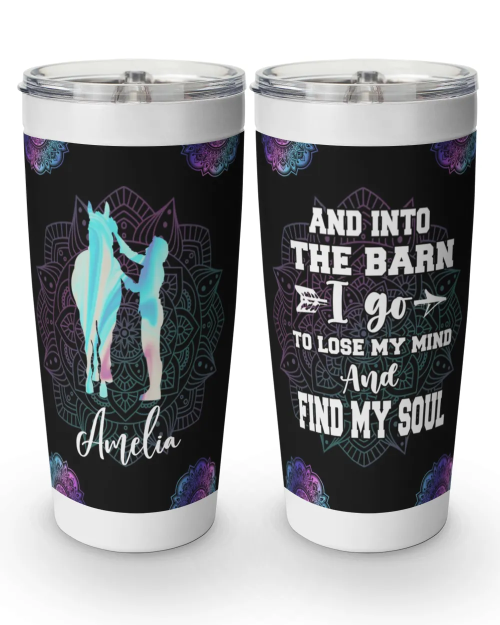 Personalized Custom Horse My Soul Tumbler