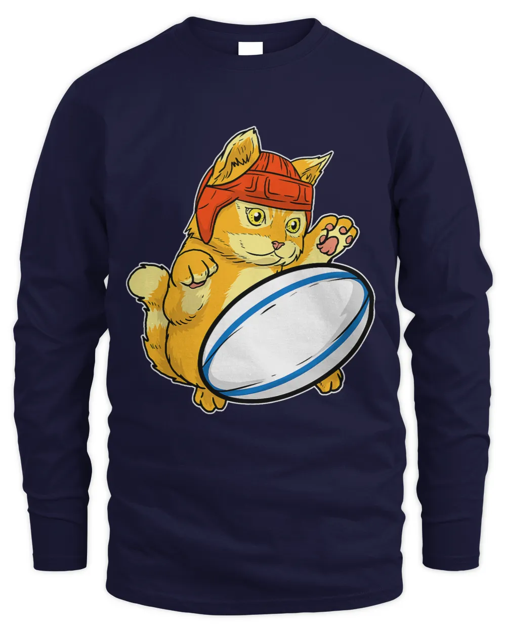 Cute Cat Playing Rugby Kitty Rugby Player Costume