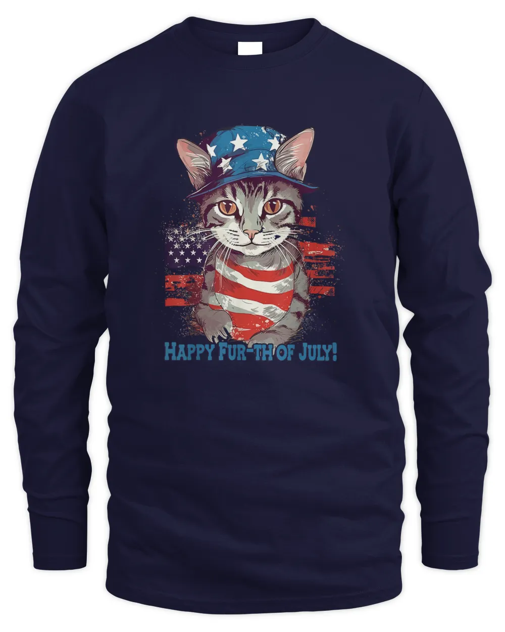 4th of July Cat Lover, Happy Fur-th July, Patriotic Cat