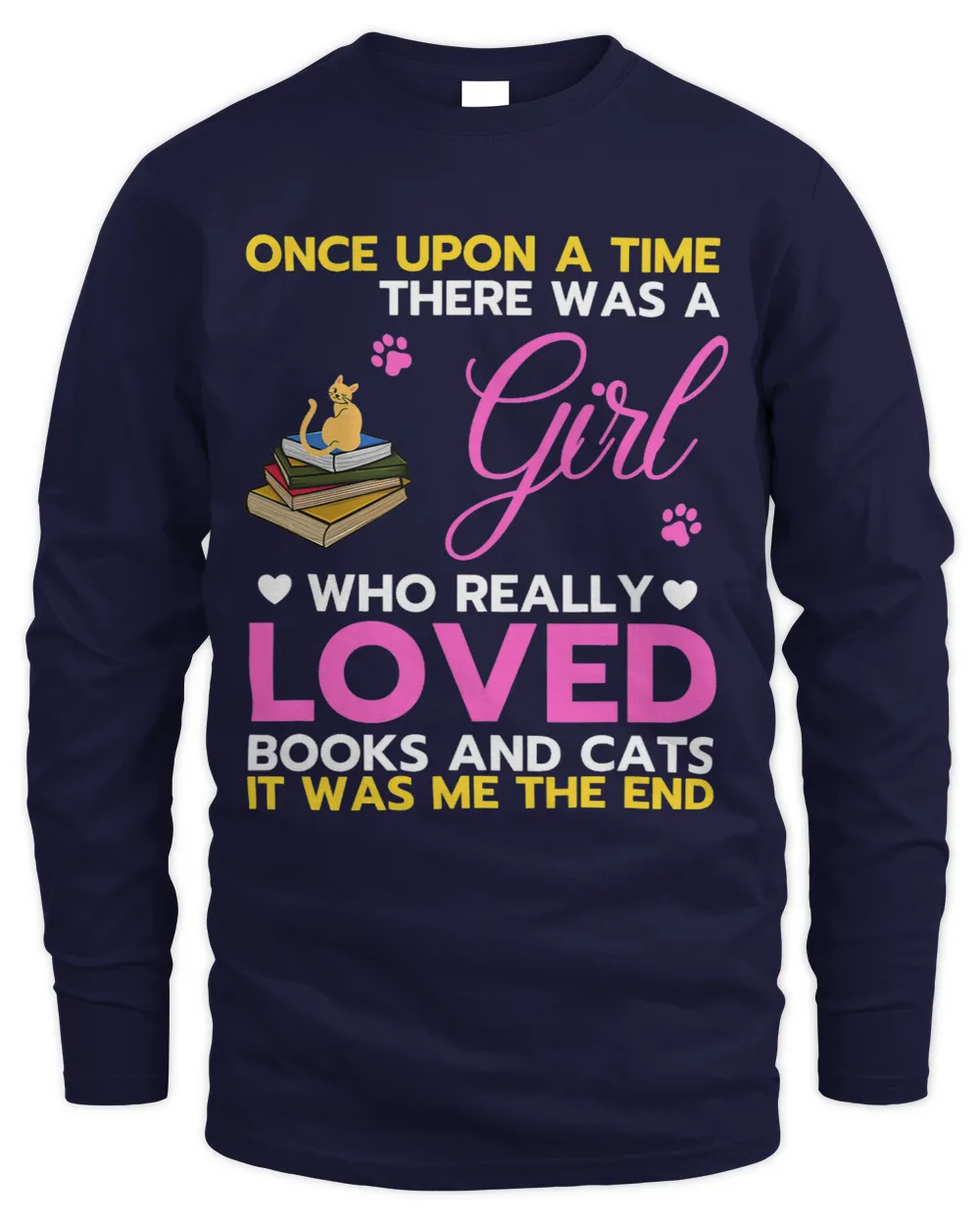 A girl who really loved Books and Cats funny for Bookworm