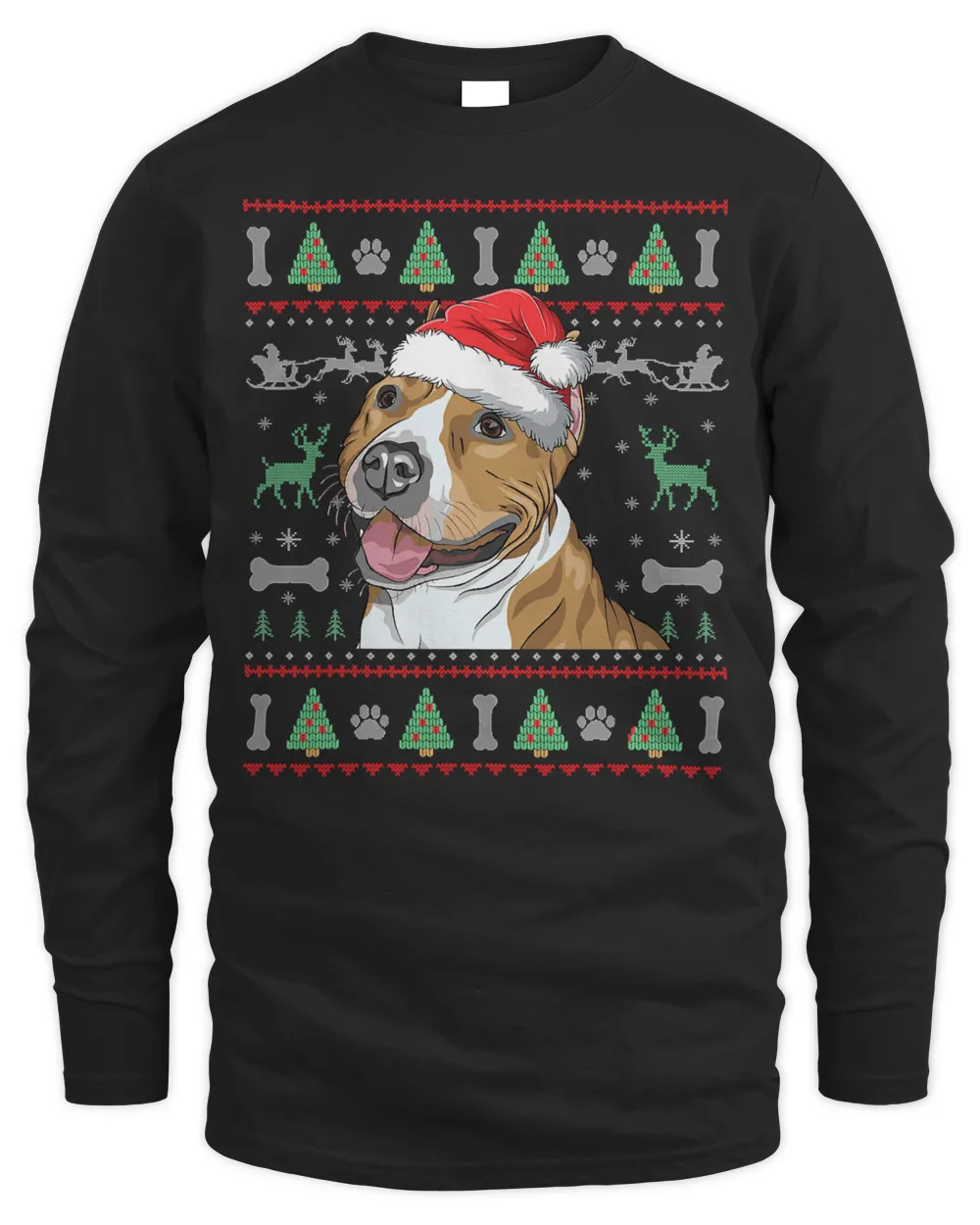 Pitbull Ugly Christmas Sweater Pit Bull Dog Lover Funny 310