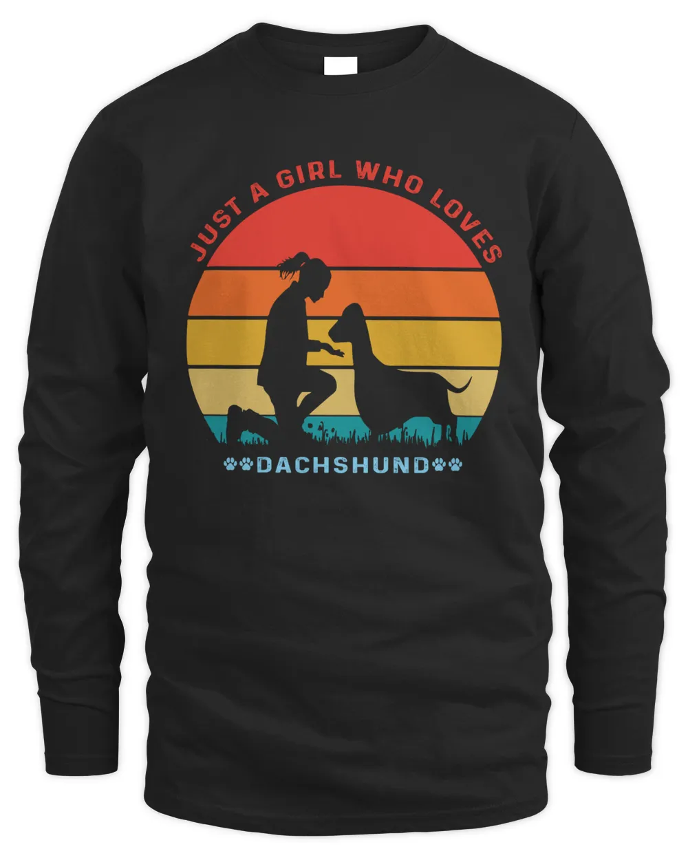 Just a girl who loves Dachshund Men's Long Sleeved T-Shirt black s