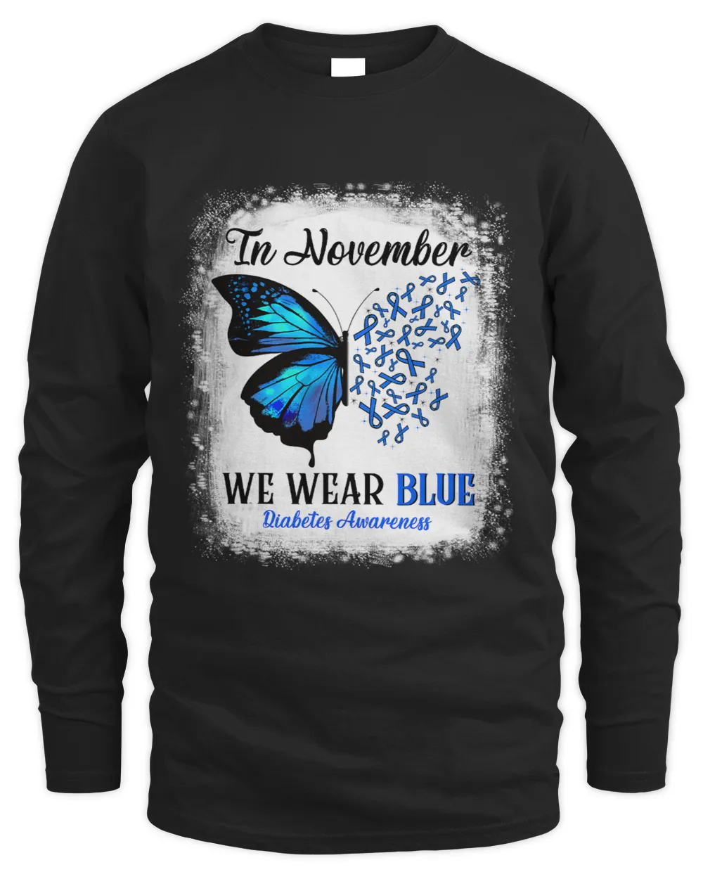 In November We Wear Blue Butterflies Diabetes Awareness 1