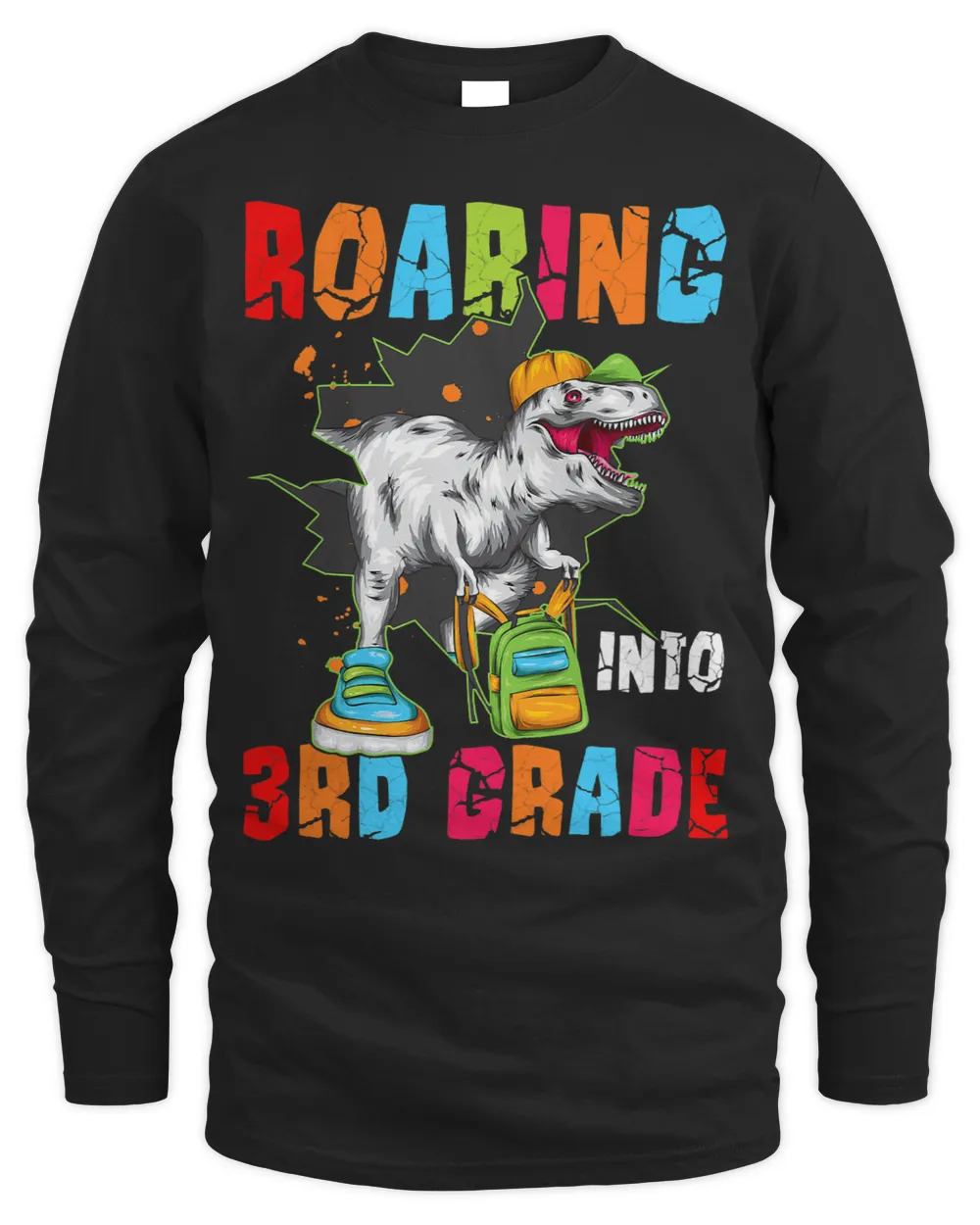 Roaring Into 3rd Third Grade Dinosaur Back to School Boys