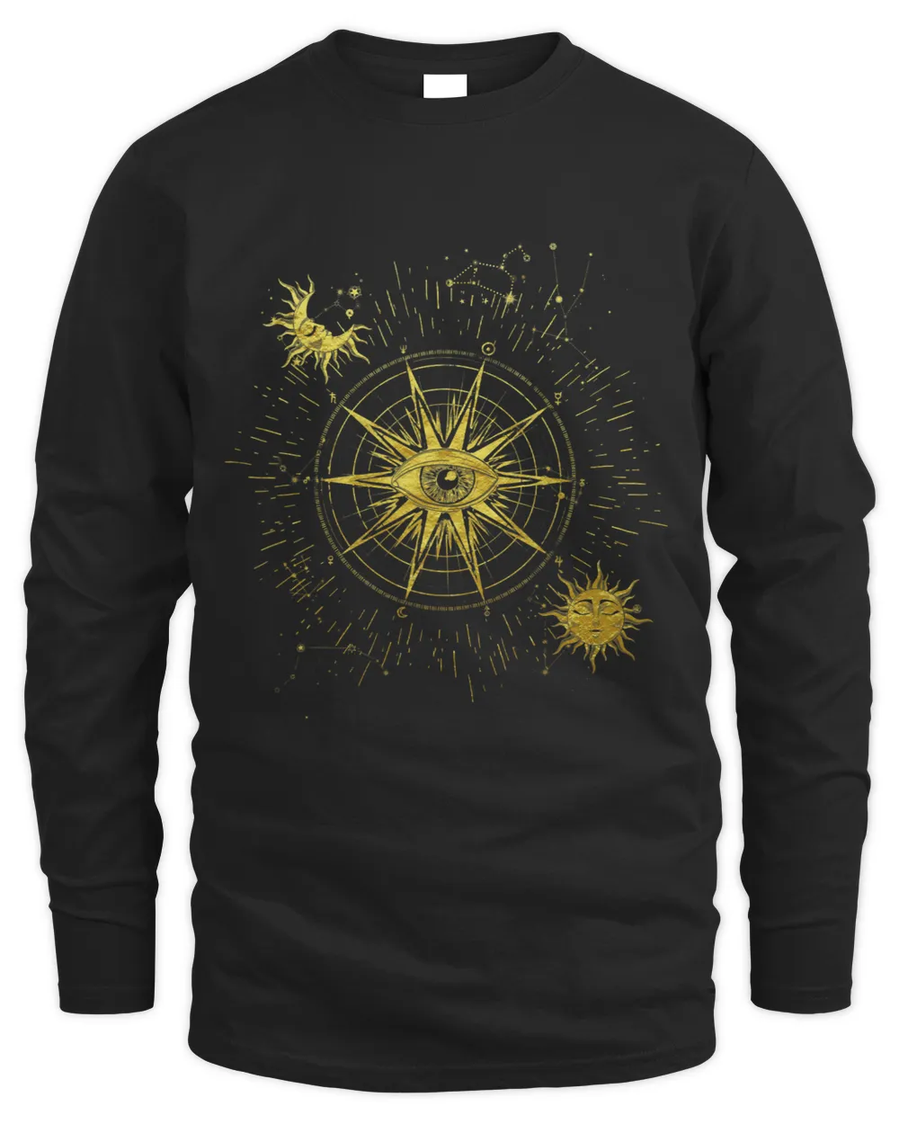All Seeing Eye Spiritual Symbol Moon Sun Stars