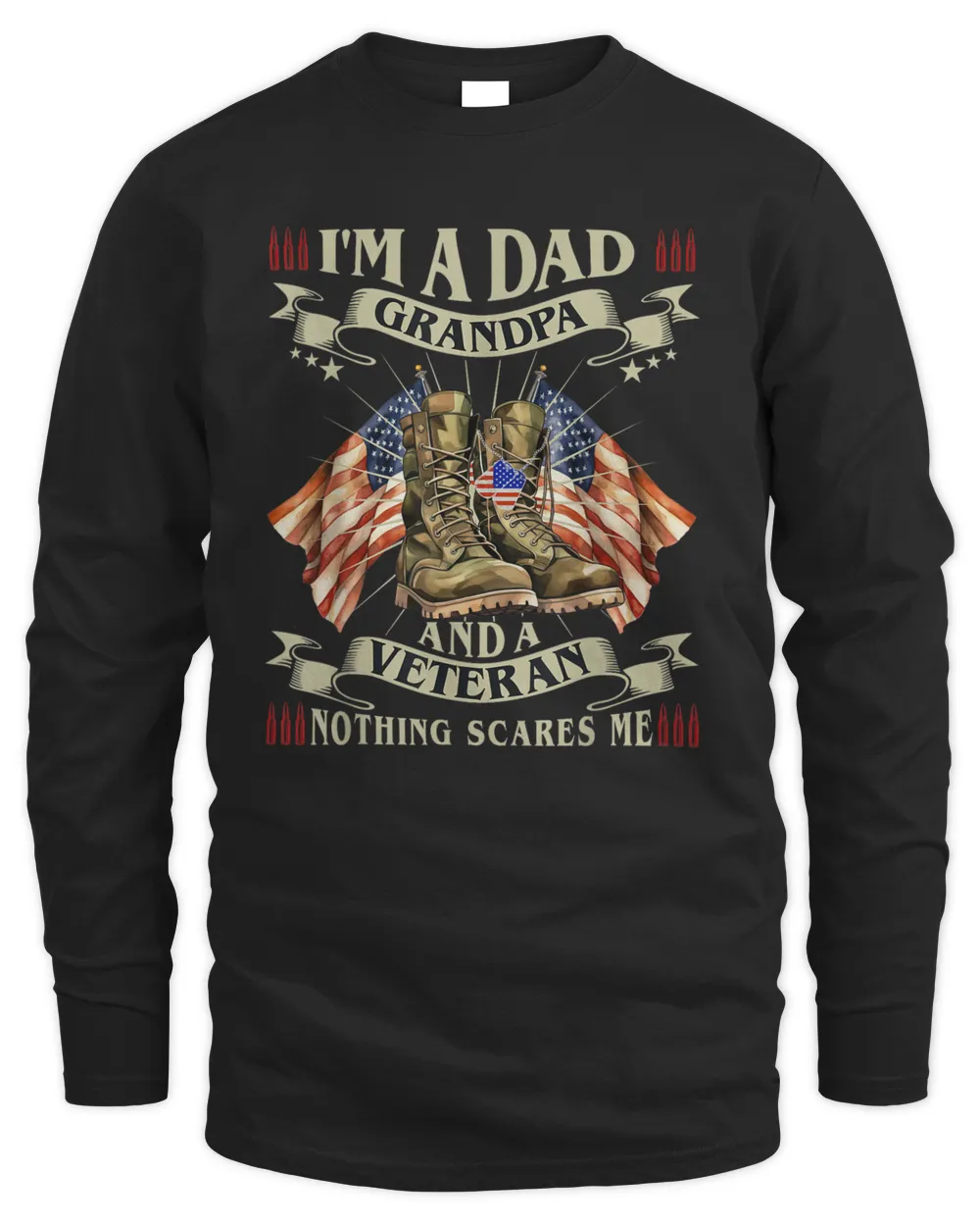 I'm A Dad Grandpa And Veteran Funny Retro Papa Grandpa